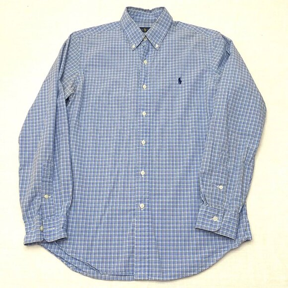 Ralph‎ Lauren Men's Blue Long Sleeve Shirt Size Medium - Picture 1 of 4